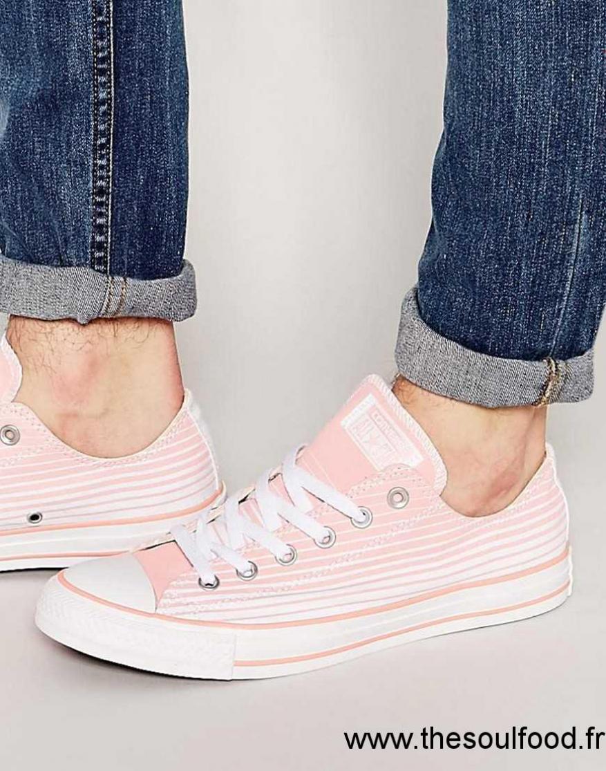 converse homme rose